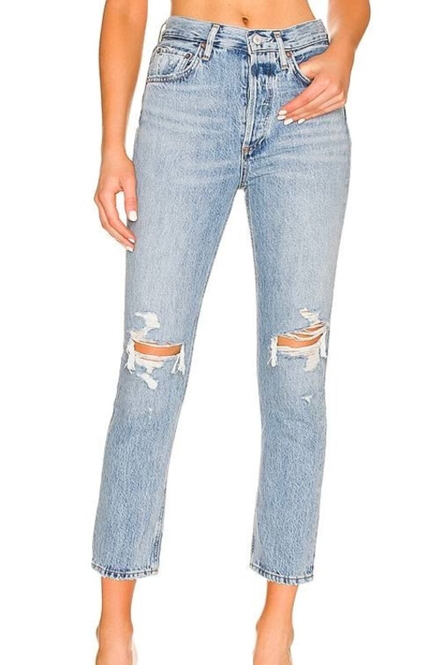 AGOLDE Riley High Rise Straight Crop Jeans 32